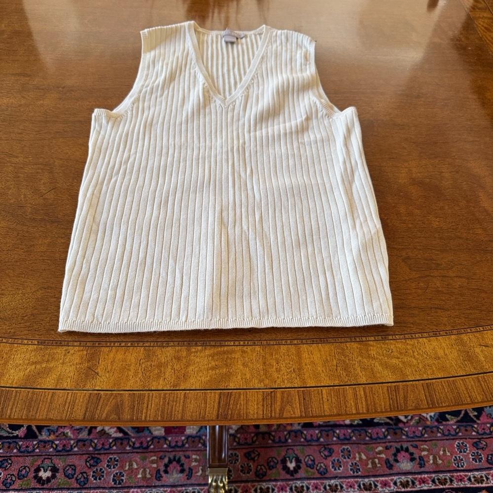 J. Crew Cream Ribbed Tank Top